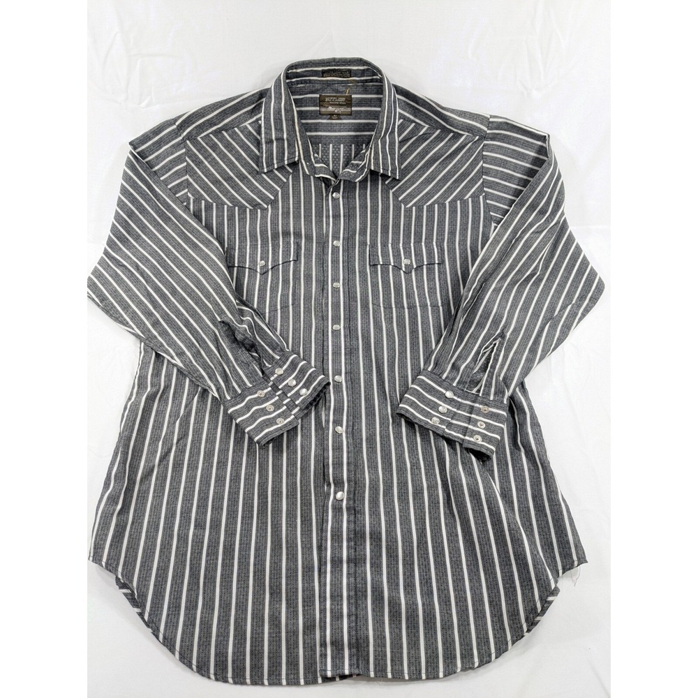Vintage Outlaw Western Wear Men's L/S Pearl Snap Shirt‎ - Sz XLT XLong Tails